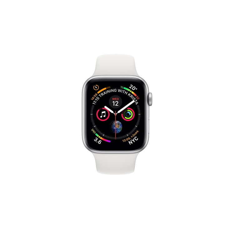 Apple Watch Series 4 GPS 40mm Silver Aluminium Case with White Sport Band
