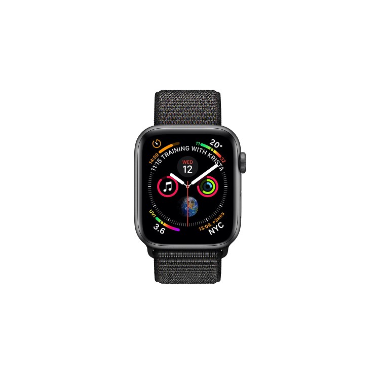 Apple Watch Series 4 GPS 40mm Space Grey Aluminium Case with Black Sport Loop
