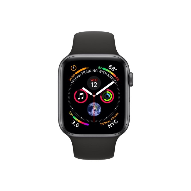 Apple Watch Series 4 GPS 44mm Space Grey Aluminium Case with Black Sport Band