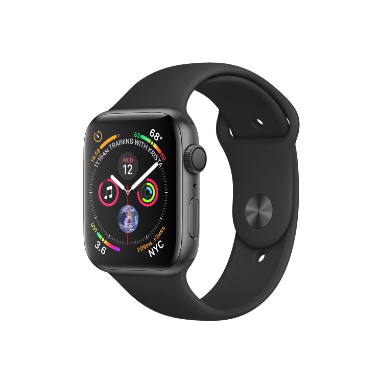 Apple Watch Series 4 GPS 44mm Space Grey Aluminium Case with Black Sport Band
