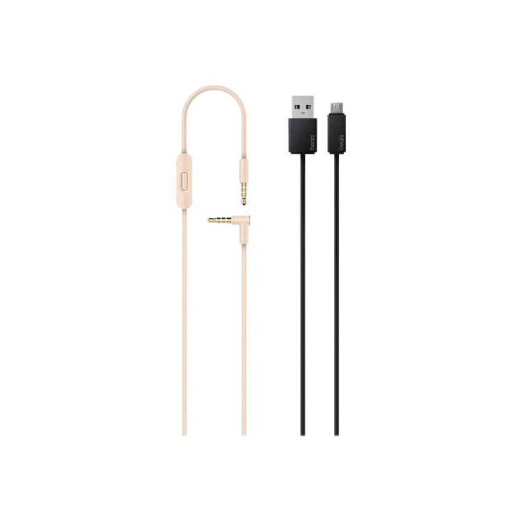 Beats Solo3 - Headphones with mic - on-ear - Bluetooth - wireless - noise isolating - satin gold - for 10.5-inch iPad Pro 9.7-inch iPad 9.7-inch iPad Pro iPhone X Xr Xs Xs Ma