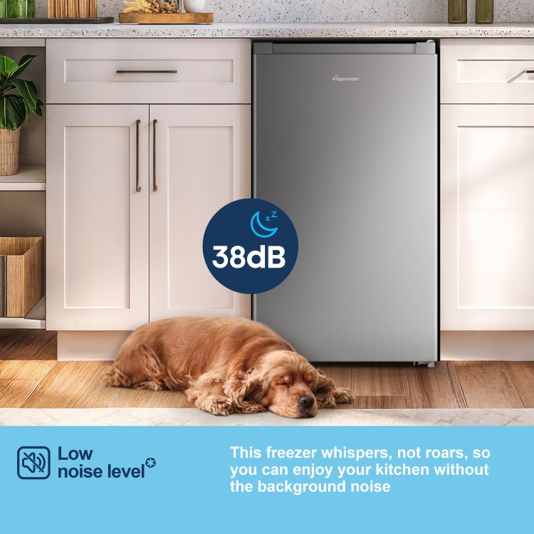 Fridgemaster 92 Litre Freestanding Under Counter Fridge - Silver