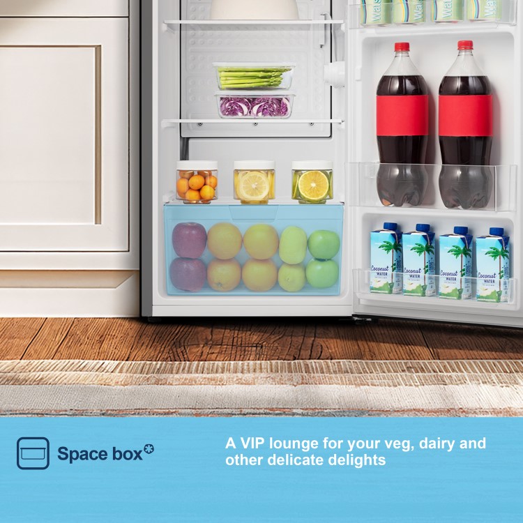 Fridgemaster 92 Litre Freestanding Under Counter Fridge - Silver
