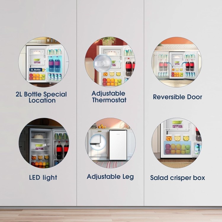 Fridgemaster 92 Litre Freestanding Under Counter Fridge - Black