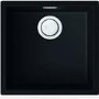 GRADE A2 - Reginox Multa Single Bowl Black Granite Kitchen Sink