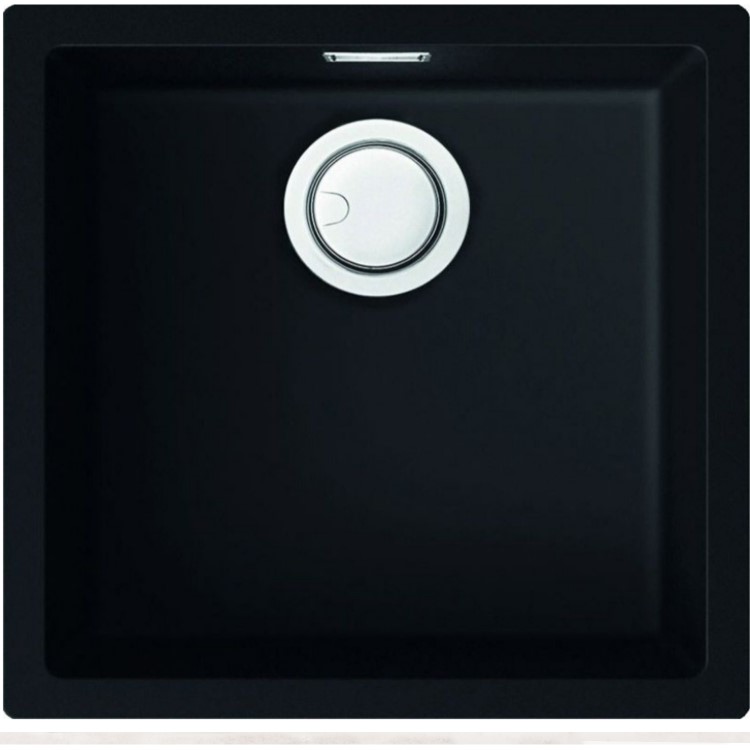 GRADE A2 - Reginox Multa Single Bowl Black Granite Kitchen Sink