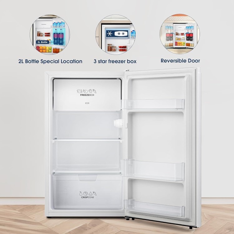 Refurbished Fridgemaster 75 Litre Freestanding Undercounter Larder Fridge - White