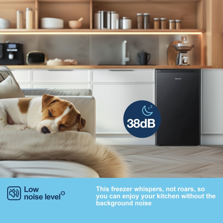 Fridgemaster 61 Litre Freestanding Under Counter Freezer - Black