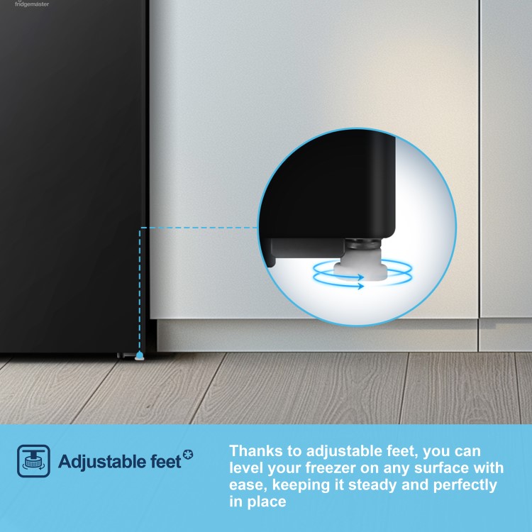 Fridgemaster 61 Litre Freestanding Under Counter Freezer - Black