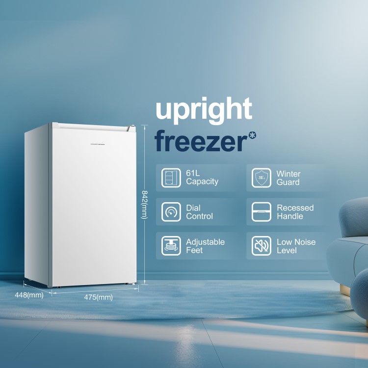 Fridgemaster 61 Litre Under Counter Freestanding Freezer - White