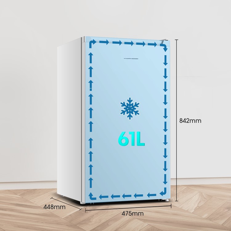 Fridgemaster 61 Litre Under Counter Freestanding Freezer - White