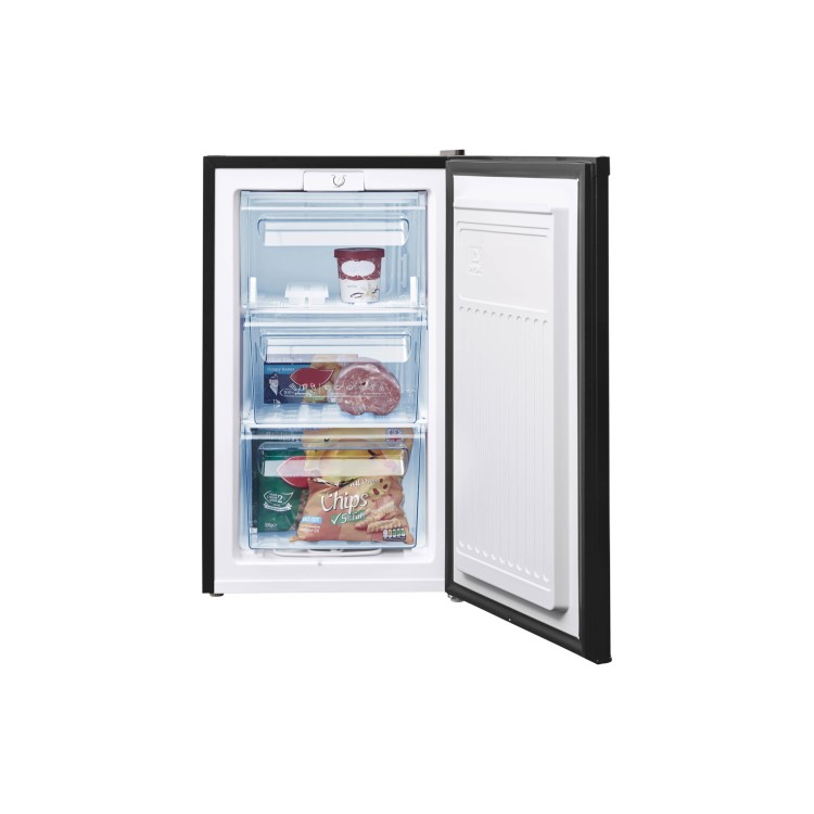 Fridgemaster 65 Litre Freestanding Under Counter Freezer - Black