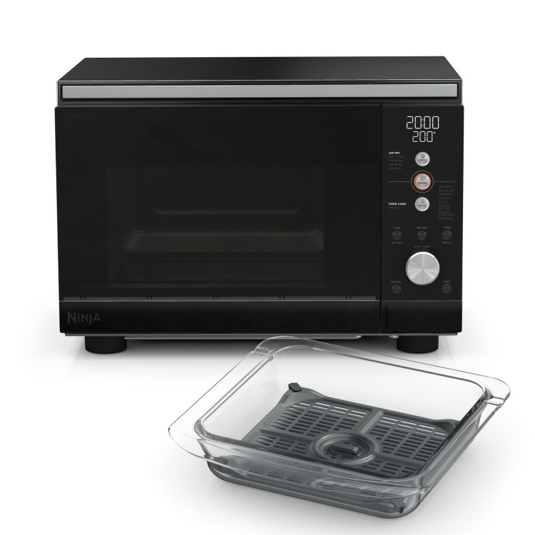 Ninja CRISPi 5.2L Microwave Air Fryer & Oven – Black  3-in-1 Multi-Function Cooker