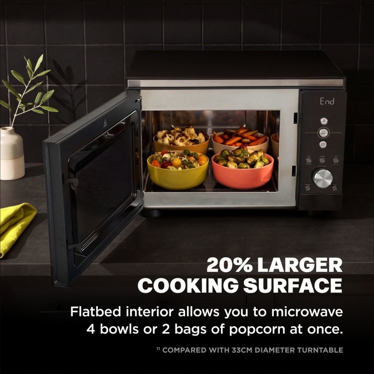 Ninja CRISPi 5.2L Microwave Air Fryer & Oven – Black  3-in-1 Multi-Function Cooker