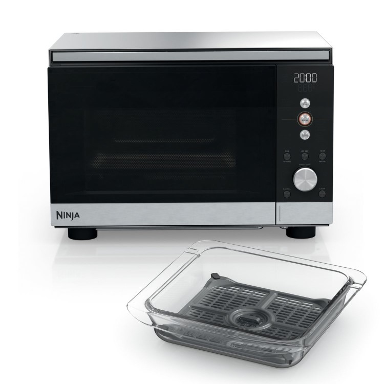 Ninja CRISPi 5.2L Microwave Air Fryer & Oven – Silver  Multi-Function Countertop Cooker