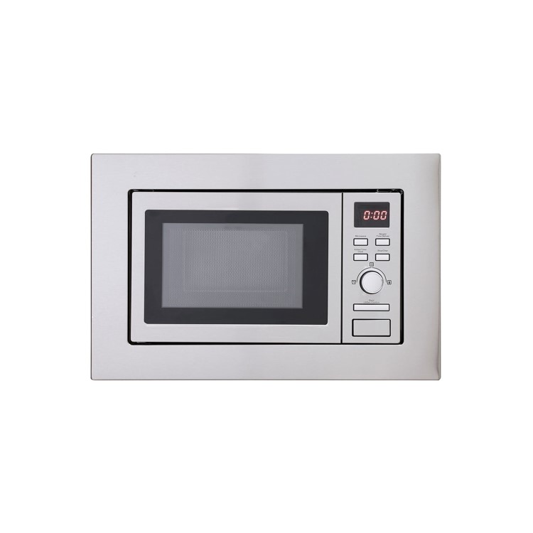 GRADE A2 - Montpellier MWBI17-300 17L 700W Slim Depth Built-in Microwave Oven - Stainless Steel