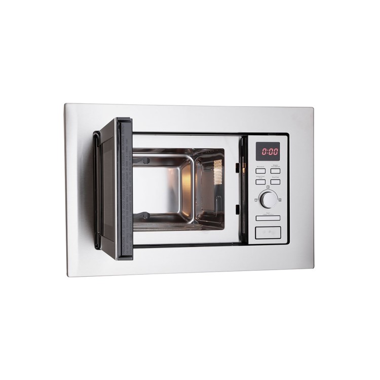GRADE A2 - Montpellier MWBI17-300 17L 700W Slim Depth Built-in Microwave Oven - Stainless Steel