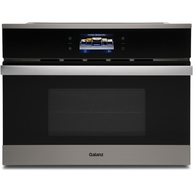 Galanz MWBIUK002SS 32L 900W Built-in Combination Microwave Oven With Flatbed Cavity & Colour LCD Touch Screen Display - Stainless Steel