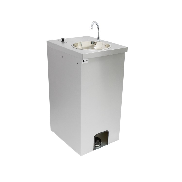 Parry MWBT 15ltr Heated Single Bowl Portable Hand Washing Station - Stainless Steel