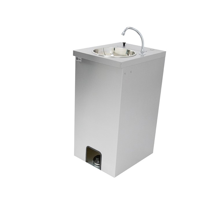 Parry MWBT 15ltr Heated Single Bowl Portable Hand Washing Station - Stainless Steel