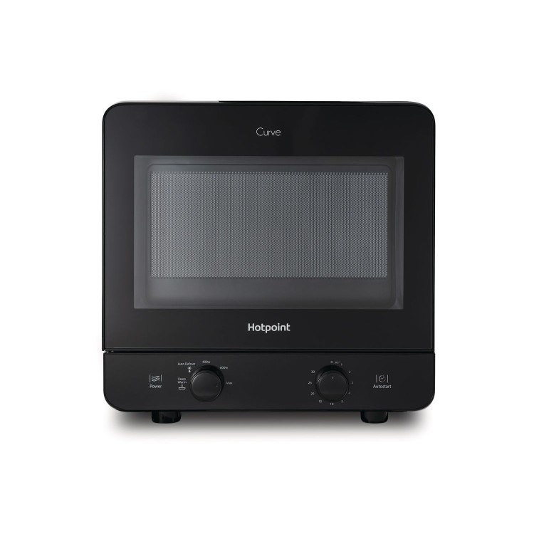GRADE A1 - Hotpoint MWH1311B 13L 700W Freestanding Curve Microwave Oven Black