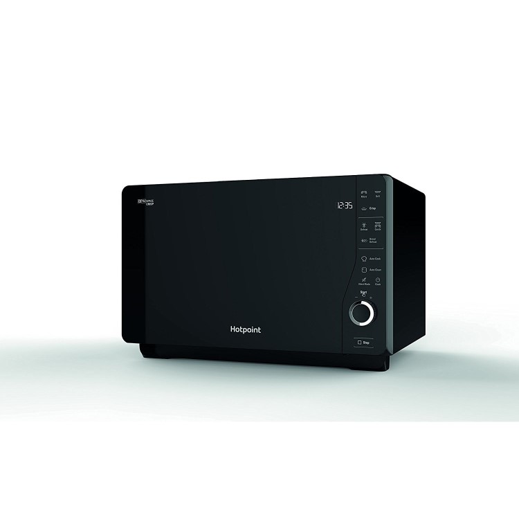 GRADE A2 - Hotpoint MWH26321MB 25L 800W ExtraSpace Crisp Microwave With Grill - Black