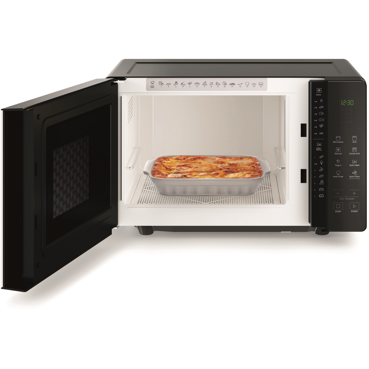 Hotpoint MWHF203B Xtraspace Flatbed 20L Microwave Oven With Grill - Bla