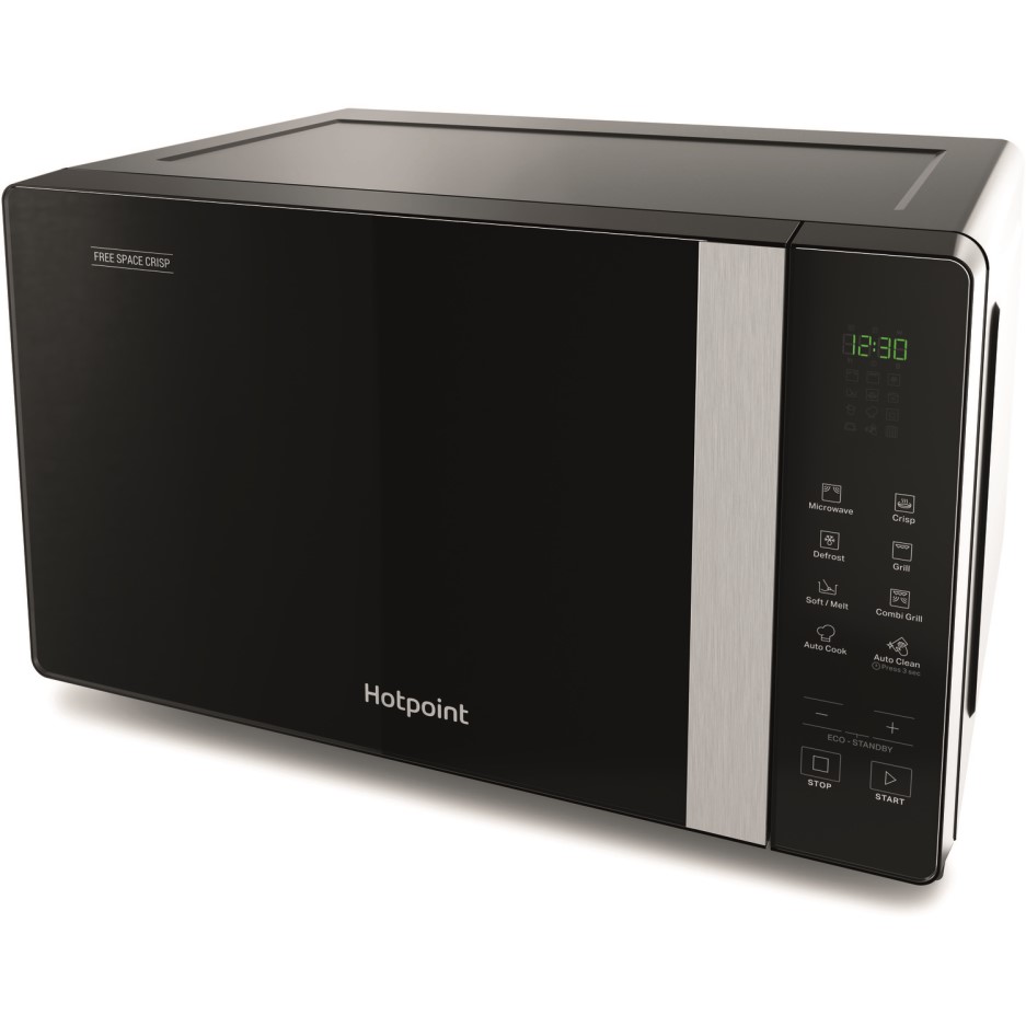 GRADE A2 Hotpoint MWHF206B Xtraspace Flatbed 20L Microwave Oven With Grill & Crisp Function