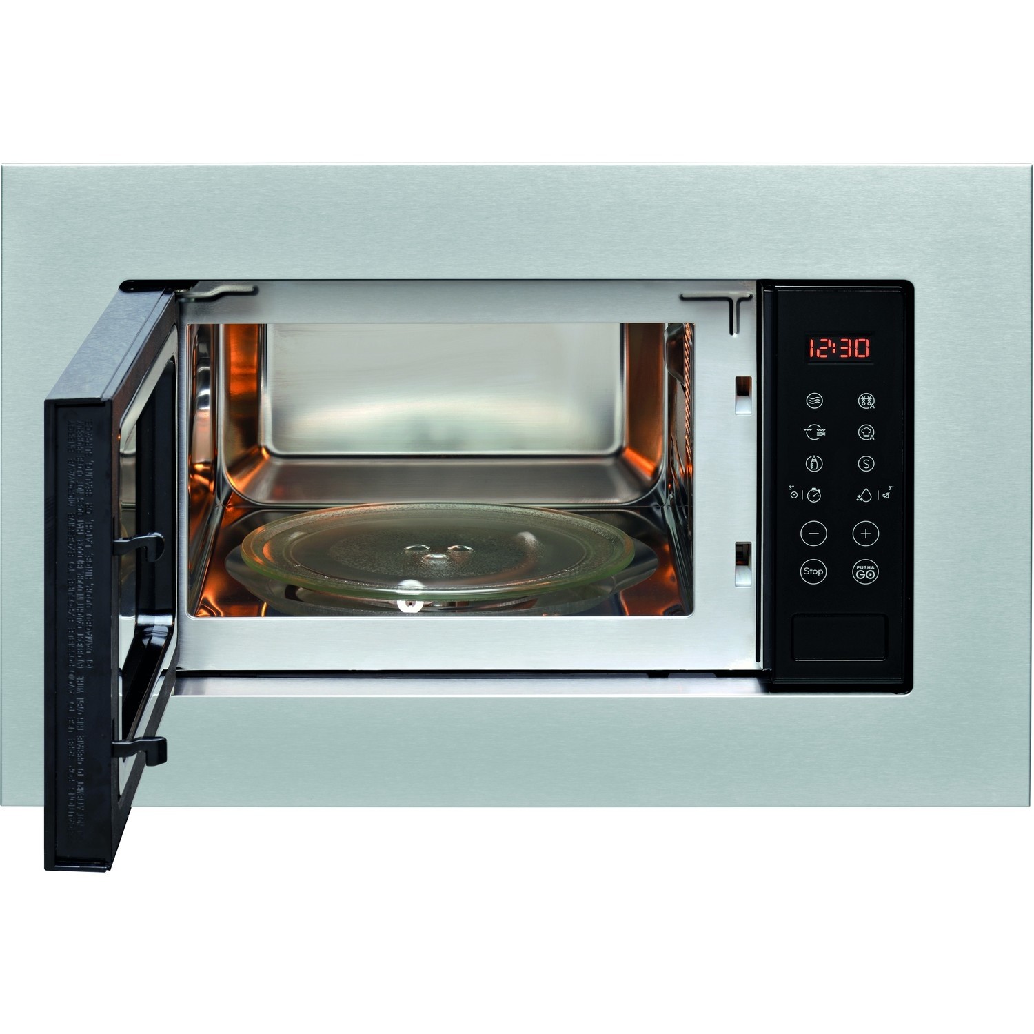 Indesit MWI120GX 20L 800W Built-in Microwave & Grill - Stainless Steel