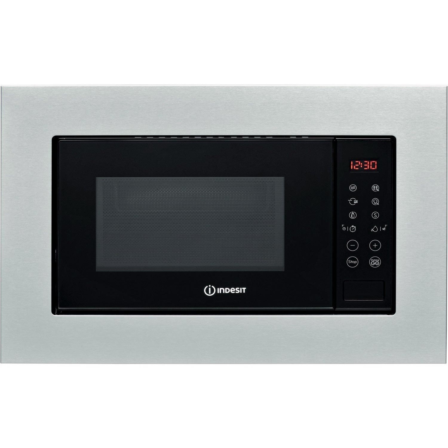 Indesit MWI120GX Built-In 800W Microwave with Grill - Stainless Steel