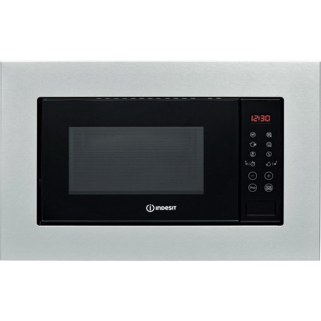 Indesit Built-In 800W Microwave with Grill - Stainless Steel