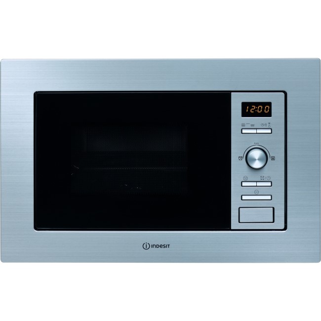 Refurbished Indesit MWI1222X Built In 20L With Grill 800W Microwave Oven Stainless Steel