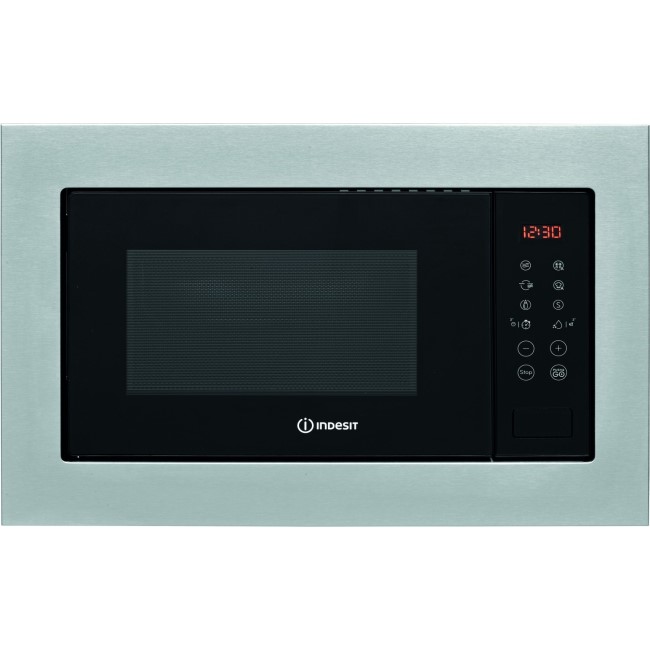 GRADE A2 - Indesit MWI125GX 25L 900W Built-in Microwave & Girll - Stainless Steel
