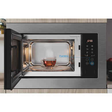 GRADE A3 - Indesit Built-In 900W Microwave with Grill - Stainless Steel