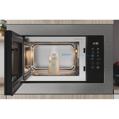 GRADE A3 - Indesit Built-In 900W Microwave with Grill - Stainless Steel