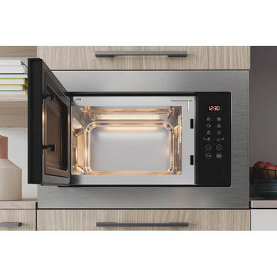 GRADE A3 - Indesit Built-In 900W Microwave with Grill - Stainless Steel