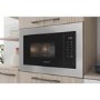 Refurbished Indesit Built-In 900W Microwave with Grill - Stainless Steel