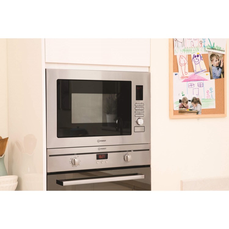 Indesit MWI2221X 24 L Built-in Microwave Oven With Grill Stainless Steel
