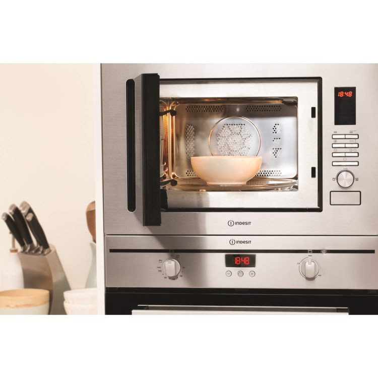 Indesit MWI2221X 24 L Built-in Microwave Oven With Grill Stainless Steel