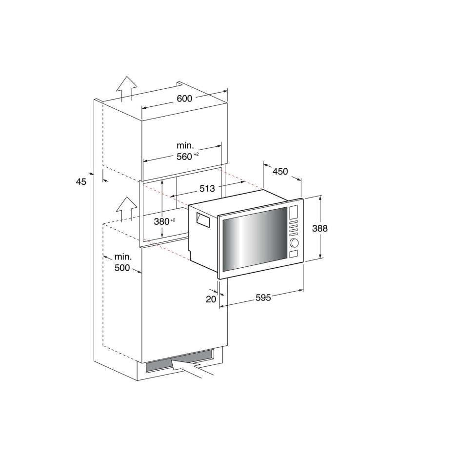 Indesit MWI2222X Builtin Combination Microwave Oven Stainless Steel