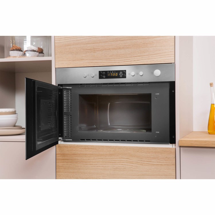 Indesit Built-In 750W Microwave with Grill - Stainless Steel