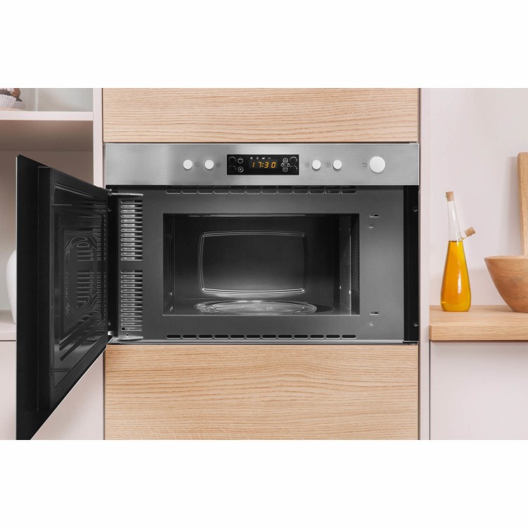 Indesit Built-In 750W Microwave with Grill - Stainless Steel