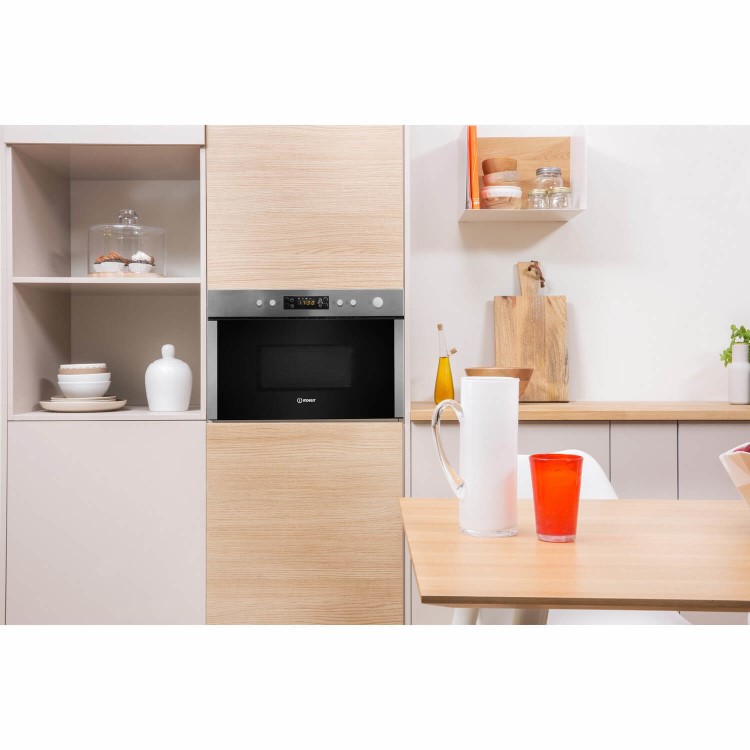Indesit Built-In 750W Microwave with Grill - Stainless Steel