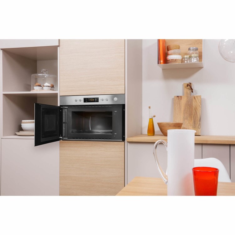 Indesit Built-In 750W Microwave with Grill - Stainless Steel