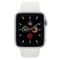 Apple Watch Series 5 GPS 44mm Silver Aluminium Case with White Sport Band