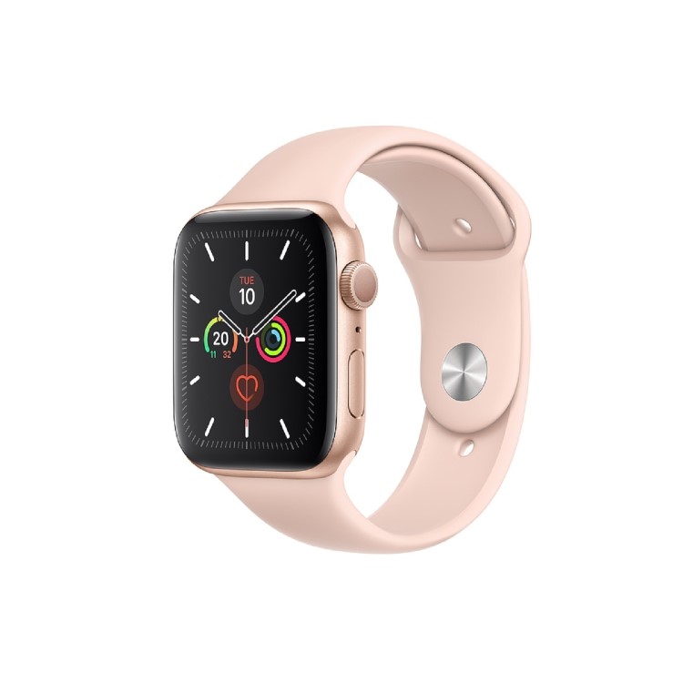 Apple Watch Series 5 GPS 44mm Gold Aluminium Case with Pink Sand Sport Band
