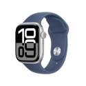 MWWA3QA/A Apple Watch Series 10 GPS 42mm Silver Aluminium Case with Denim Sport Band - S/M