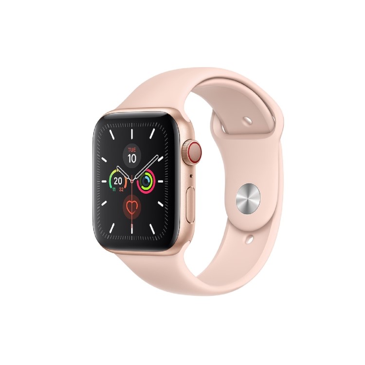 Apple Watch Series 5 GPS + Cellular 44mm Gold Aluminium Case with Pink Sand Sport Band