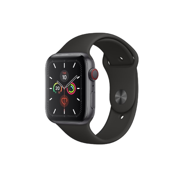 Apple Watch Series 5 GPS + Cellular 44mm Space Grey Aluminium Case with Black Sport Band