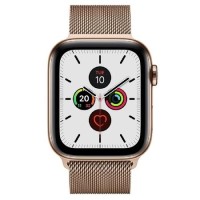Apple Watch Series 5 GPS + Cellular 44mm Gold Stainless Steel Case with Gold Milanese Loop